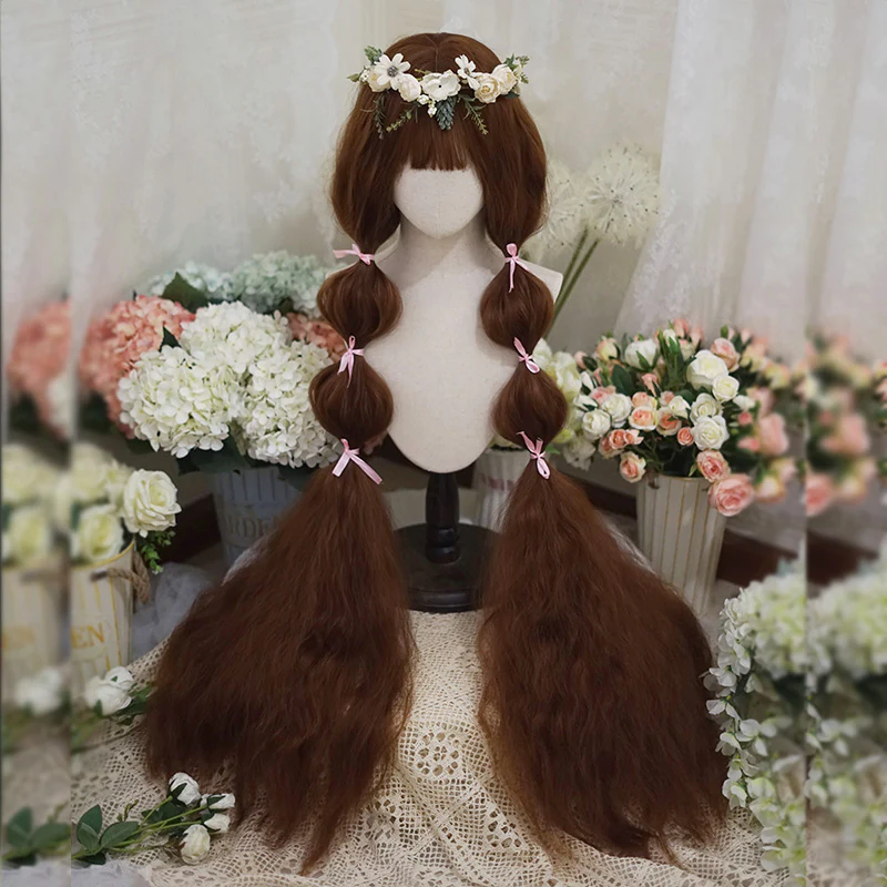 Imperial Tea - 120cm Long Lolita Wig Natural Hair with Corn Curl - Image 2