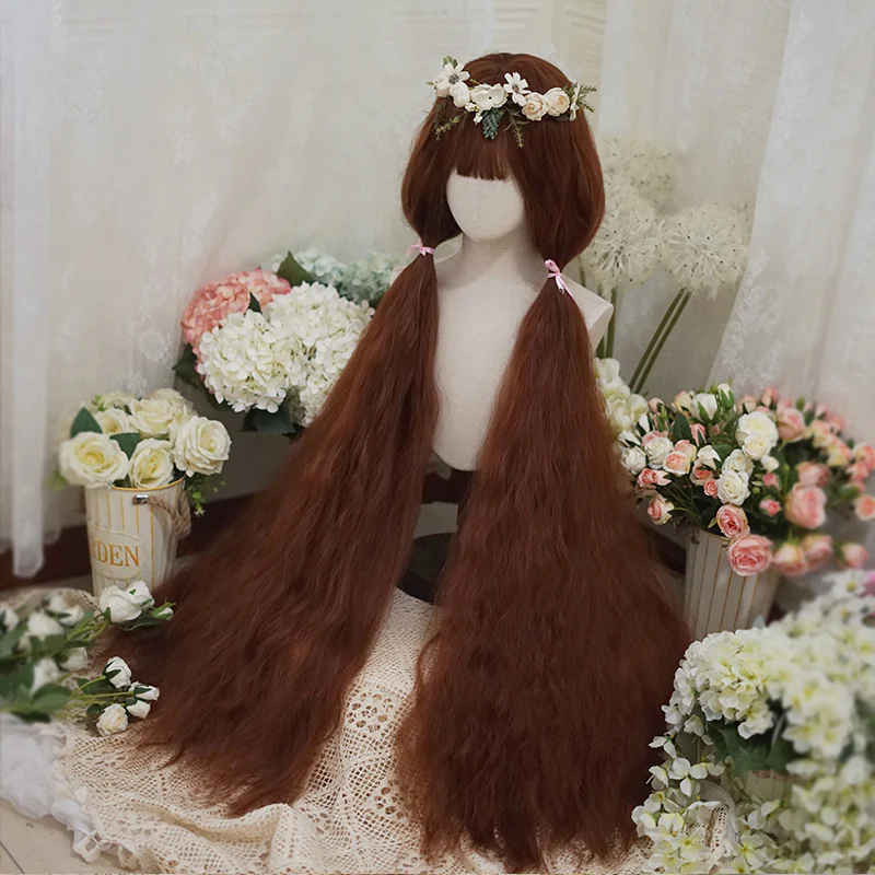 Imperial Tea - 120cm Long Lolita Wig Natural Hair with Corn Curl - Image 3