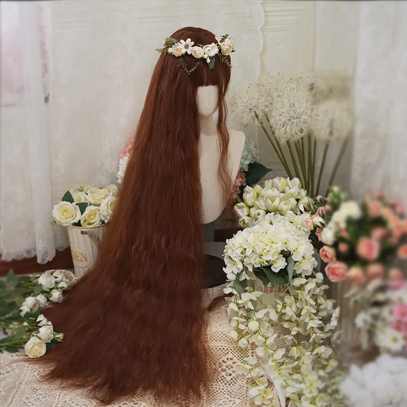 Imperial Tea - 120cm Long Lolita Wig Natural Hair with Corn Curl - Image 5
