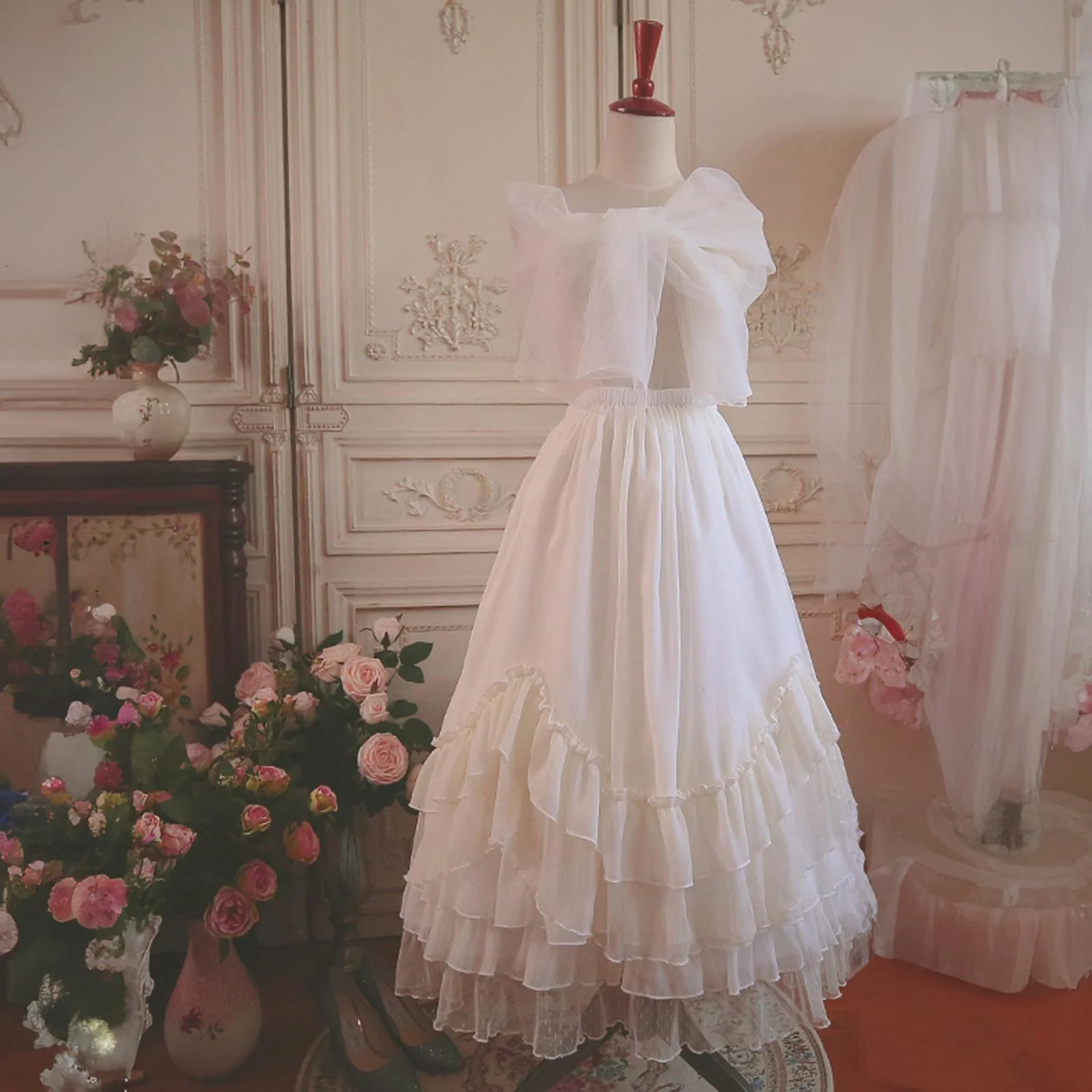 Mini A-line Lolita Petticoat, 23.6" (60 cm), Cotton Lining - Image 5