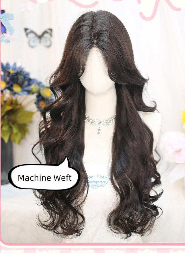 Dalao Home - Flower Season - 70 CM Lolita Wig Long Curls Eight Character Bangs - Image 3