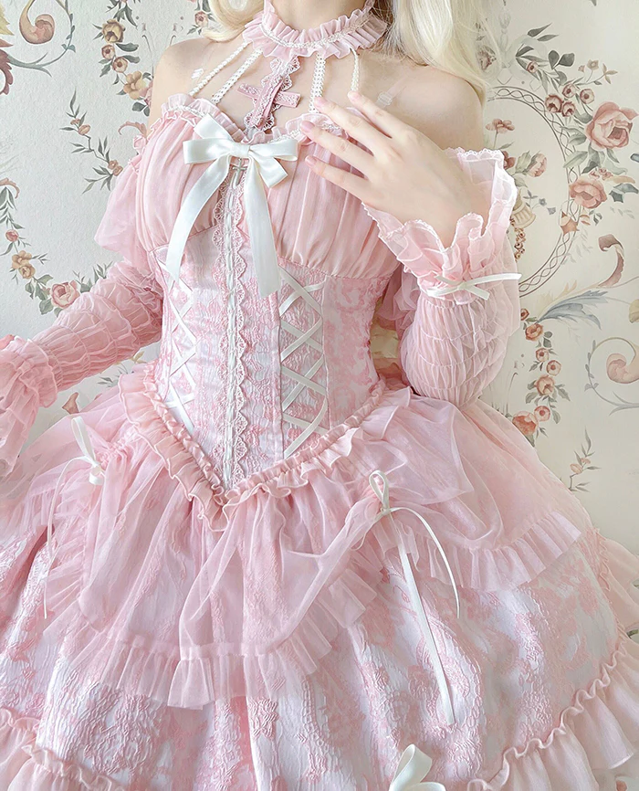 Alice Girl - Cross Maiden - Gothic Lolita Cuffs Puff Arm Sleeves - Image 17
