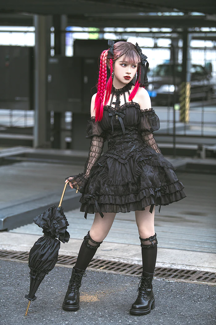 Alice Girl - Cross Maiden - Gothic Lolita Cuffs Puff Arm Sleeves - Image 30