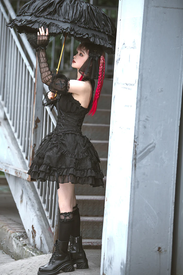 Alice Girl - Cross Maiden - Gothic Lolita Cuffs Puff Arm Sleeves - Image 33