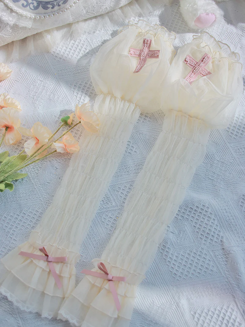 Alice Girl - Cross Maiden - Gothic Lolita Cuffs Puff Arm Sleeves - Image 4