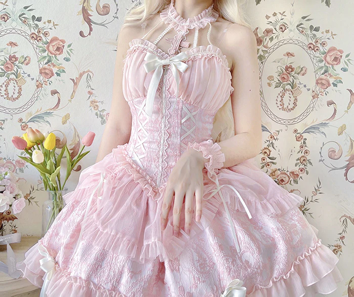 Alice Girl - Cross Maiden - Gothic Lolita Dress, Ballet Halterneck Lolita JSK - Image 11