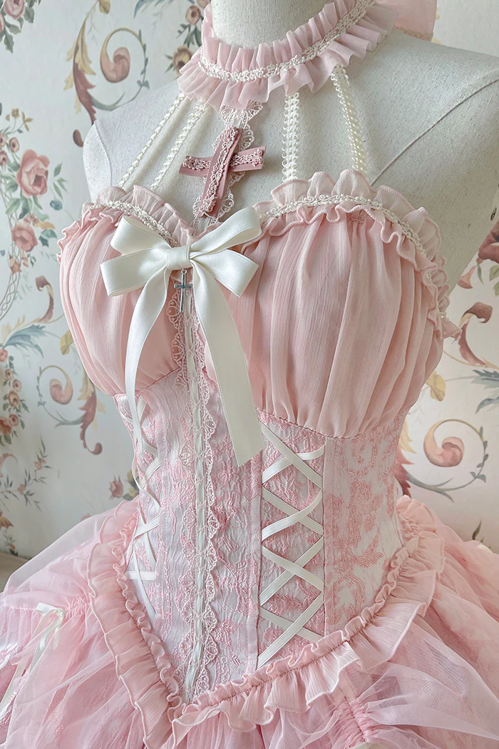 Alice Girl - Cross Maiden - Gothic Lolita Dress, Ballet Halterneck Lolita JSK - Image 12