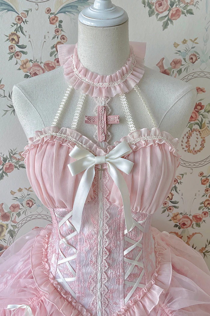Alice Girl - Cross Maiden - Gothic Lolita Dress, Ballet Halterneck Lolita JSK - Image 13