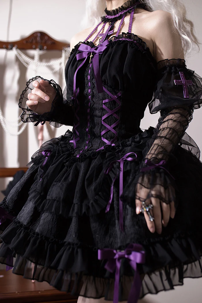 Alice Girl - Cross Maiden - Gothic Lolita Dress, Ballet Halterneck Lolita JSK - Image 19