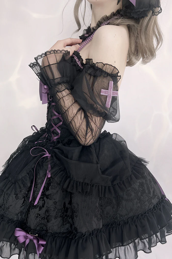 Alice Girl - Cross Maiden - Gothic Lolita Dress, Ballet Halterneck Lolita JSK - Image 23