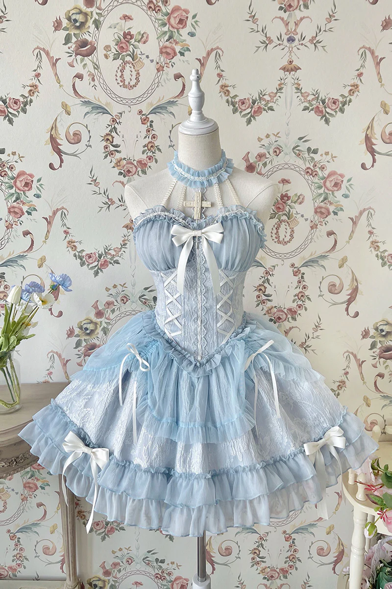 Alice Girl - Cross Maiden - Gothic Lolita Dress, Ballet Halterneck Lolita JSK - Image 3