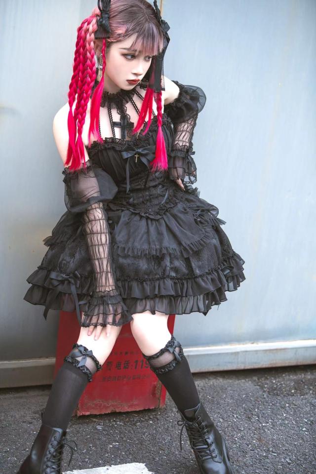 Alice Girl - Cross Maiden - Gothic Lolita Dress, Ballet Halterneck Lolita JSK - Image 31