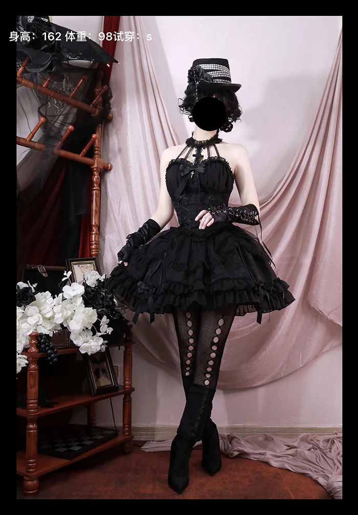 Alice Girl - Cross Maiden - Gothic Lolita Dress, Ballet Halterneck Lolita JSK - Image 38
