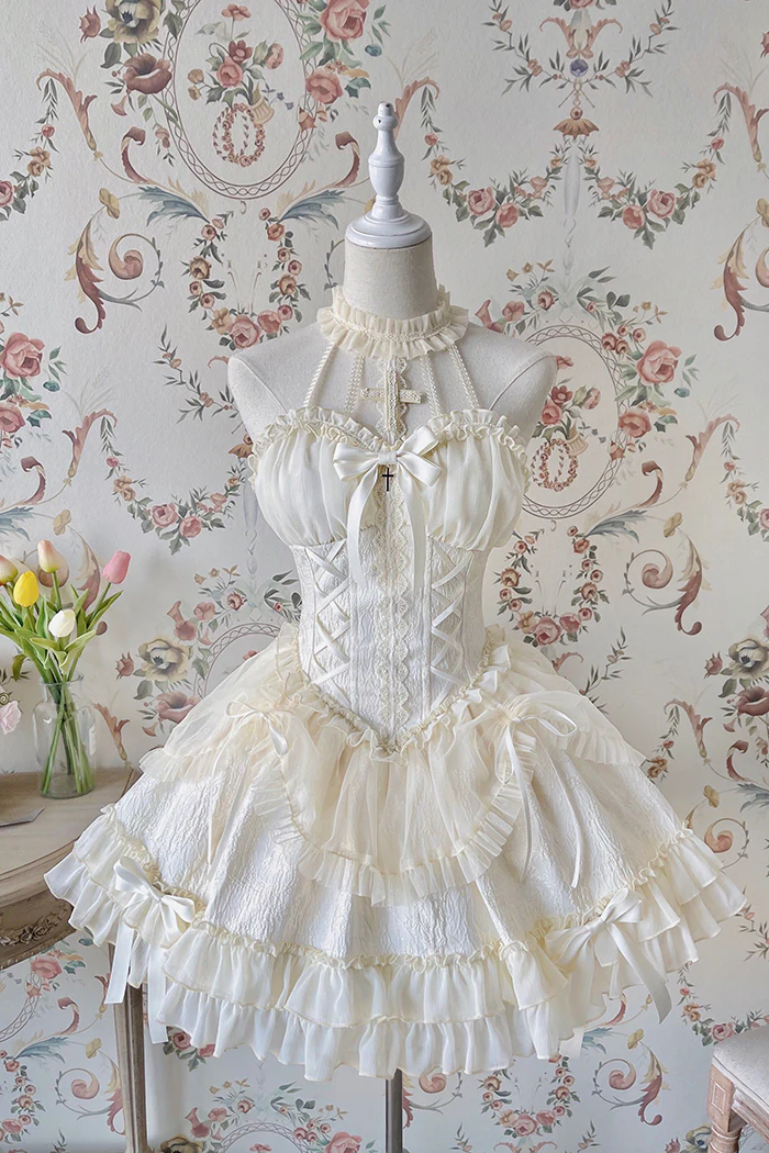 Alice Girl - Cross Maiden - Gothic Lolita Dress, Ballet Halterneck Lolita JSK - Image 42