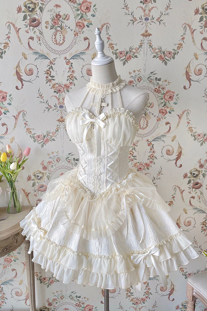 Alice Girl - Cross Maiden - Gothic Lolita Dress, Ballet Halterneck Lolita JSK - Image 44