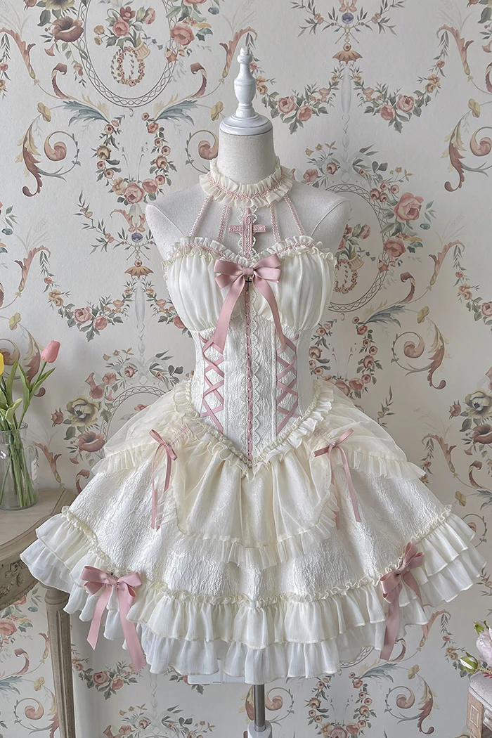 Alice Girl - Cross Maiden - Gothic Lolita Dress, Ballet Halterneck Lolita JSK - Image 5