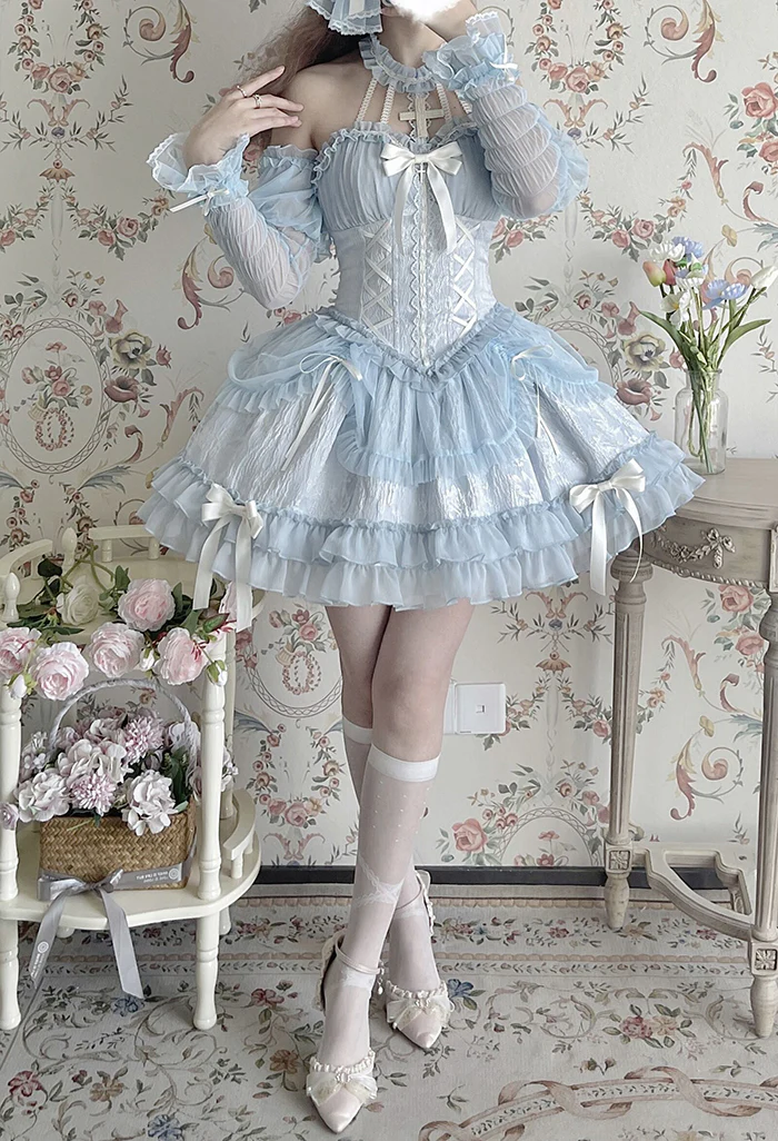 Alice Girl - Cross Maiden - Gothic Lolita Dress, Ballet Halterneck Lolita JSK - Image 55