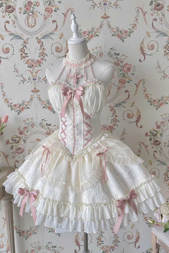 Alice Girl - Cross Maiden - Gothic Lolita Dress, Ballet Halterneck Lolita JSK - Image 59