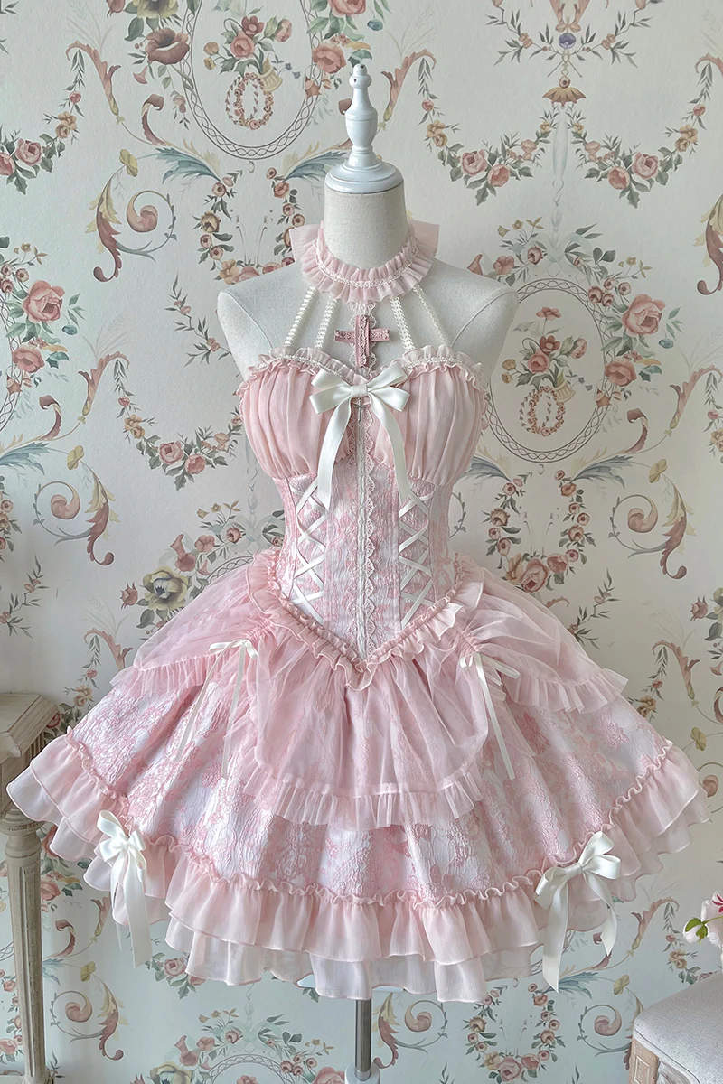 Alice Girl - Cross Maiden - Gothic Lolita Dress, Ballet Halterneck Lolita JSK - Image 6