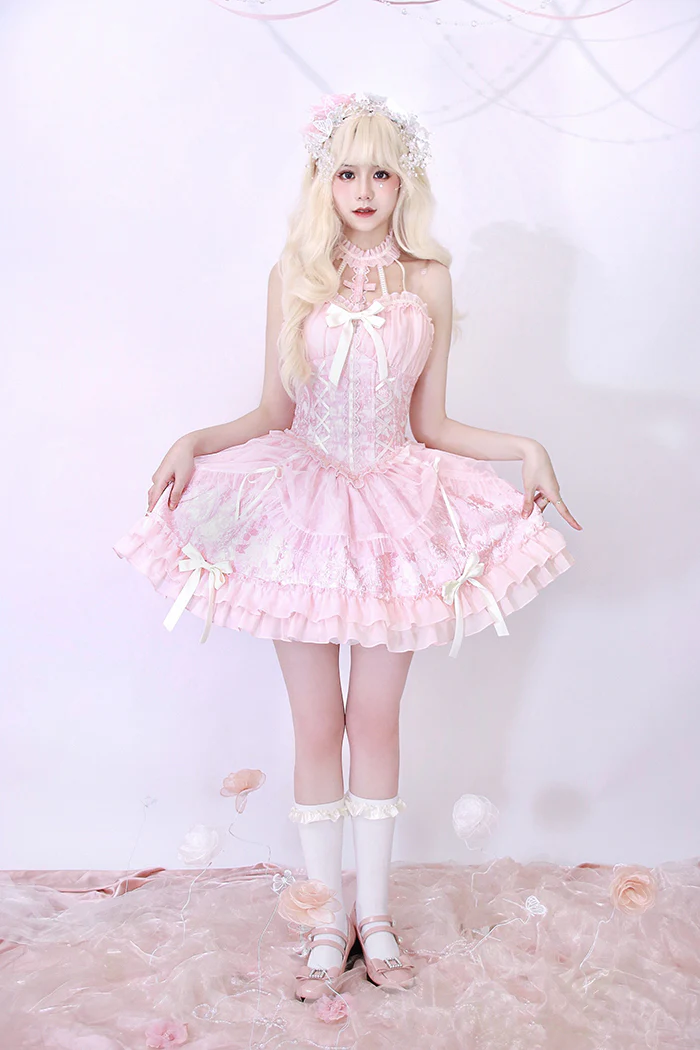 Alice Girl - Cross Maiden - Gothic Lolita Dress, Ballet Halterneck Lolita JSK - Image 69