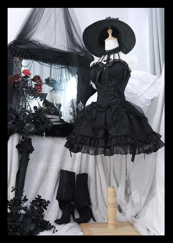 Alice Girl - Cross Maiden - Gothic Lolita Dress, Ballet Halterneck Lolita JSK - Image 80