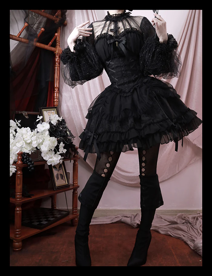 Alice Girl - Cross Maiden - Gothic Lolita Dress, Ballet Halterneck Lolita JSK - Image 82