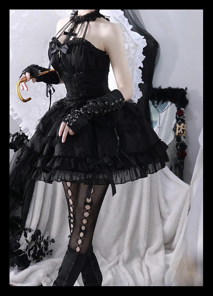 Alice Girl - Cross Maiden - Gothic Lolita Dress, Ballet Halterneck Lolita JSK - Image 84