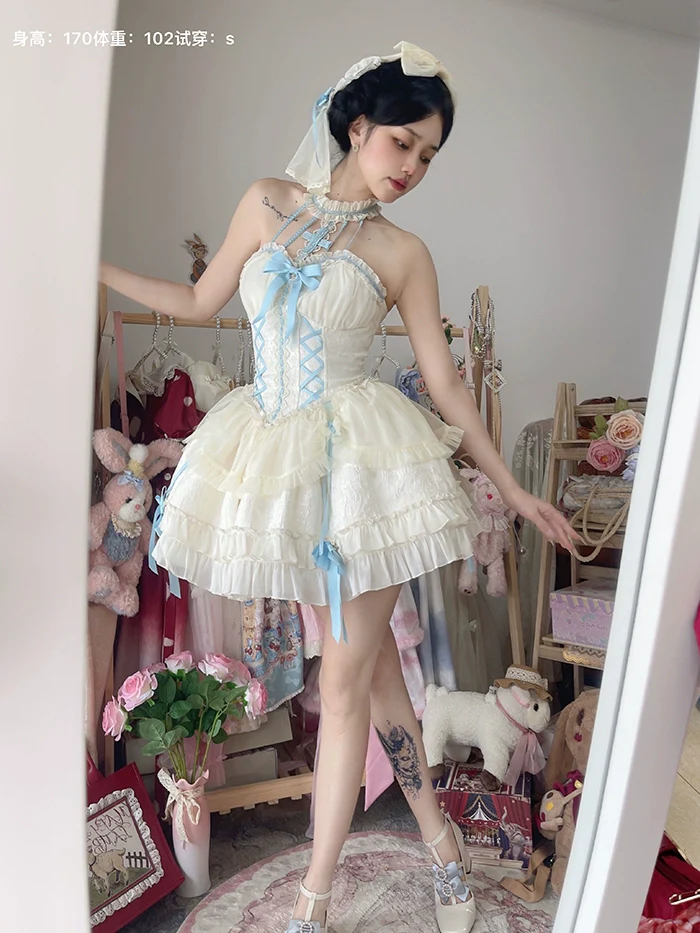 Alice Girl - Cross Maiden - Gothic Lolita Dress, Ballet Halterneck Lolita JSK - Image 86