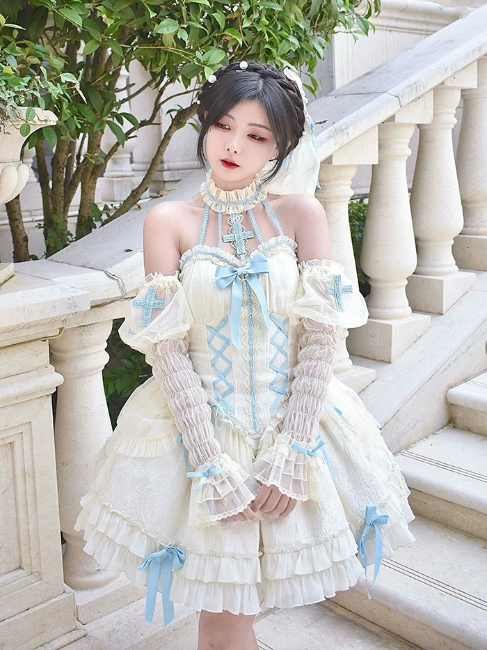 Alice Girl - Cross Maiden - Gothic Lolita Dress, Ballet Halterneck Lolita JSK - Image 87