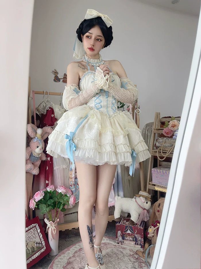 Alice Girl - Cross Maiden - Gothic Lolita Dress, Ballet Halterneck Lolita JSK - Image 89