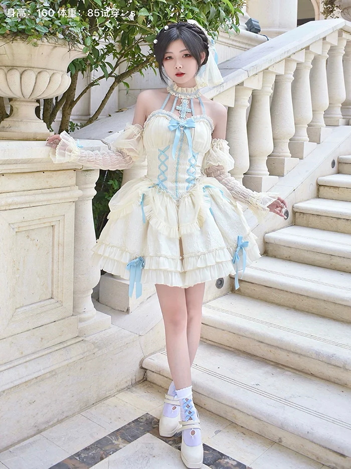 Alice Girl - Cross Maiden - Gothic Lolita Dress, Ballet Halterneck Lolita JSK - Image 90