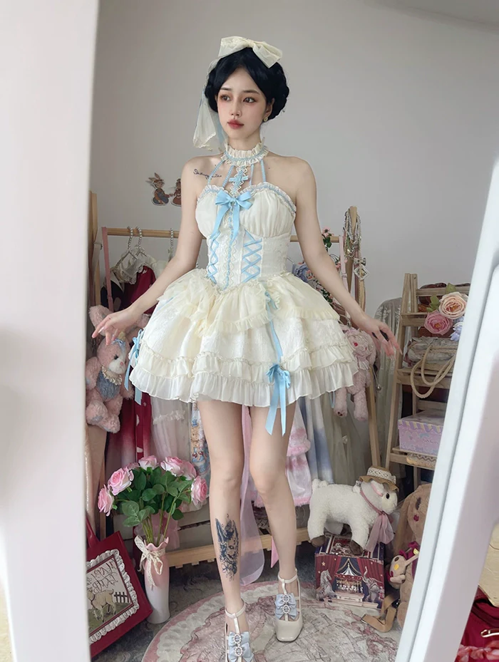 Alice Girl - Cross Maiden - Gothic Lolita Dress, Ballet Halterneck Lolita JSK - Image 92