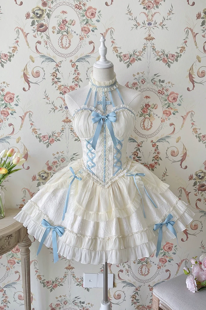 Alice Girl - Cross Maiden - Gothic Lolita Dress, Ballet Halterneck Lolita JSK - Image 93