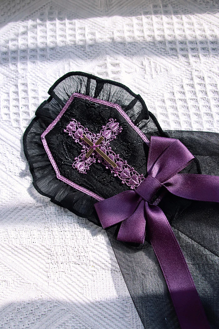 Alice Girl - Cross Maiden - Gothic Lolita Hair Clips Veil Headbow - Image 13