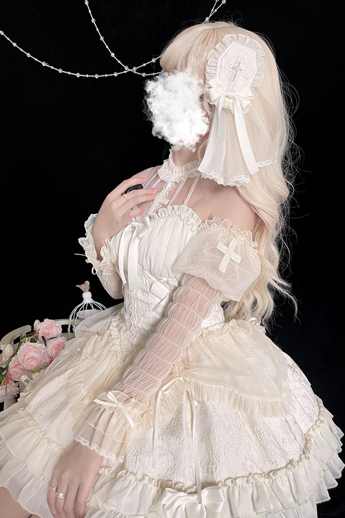 Alice Girl - Cross Maiden - Gothic Lolita Hair Clips Veil Headbow - Image 21