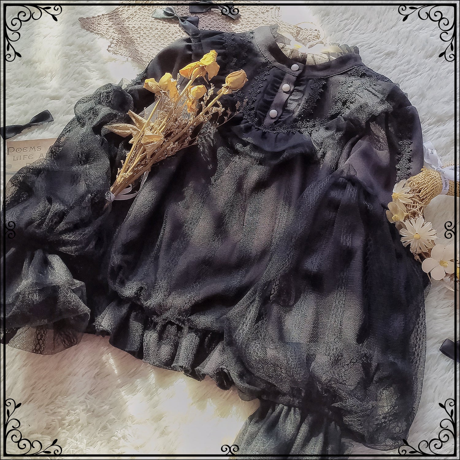 Alice's Cherry - Plus Size Lolita Shirt Chiffon Blouse - Image 10