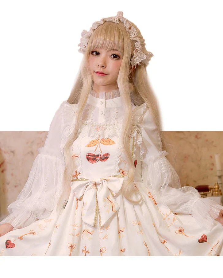 Alice's Cherry - Plus Size Lolita Shirt Chiffon Blouse - Image 7
