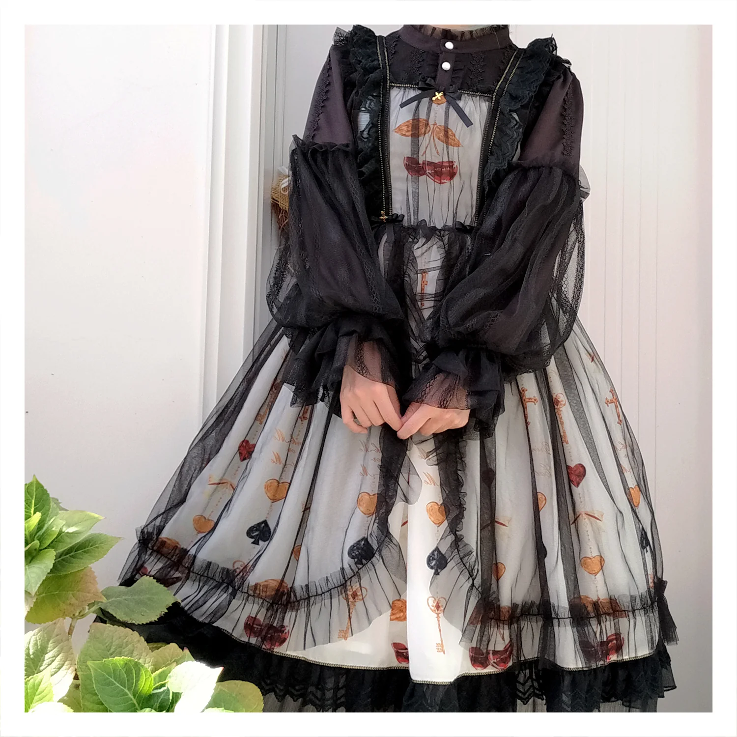 Alice's Cherry - Plus Size Lolita Shirt Chiffon Blouse - Image 9