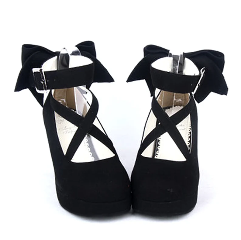 Angelic imprint - Elegant Lolita Shoes Princess Bowknot Lolita Heels Shoes - Image 10