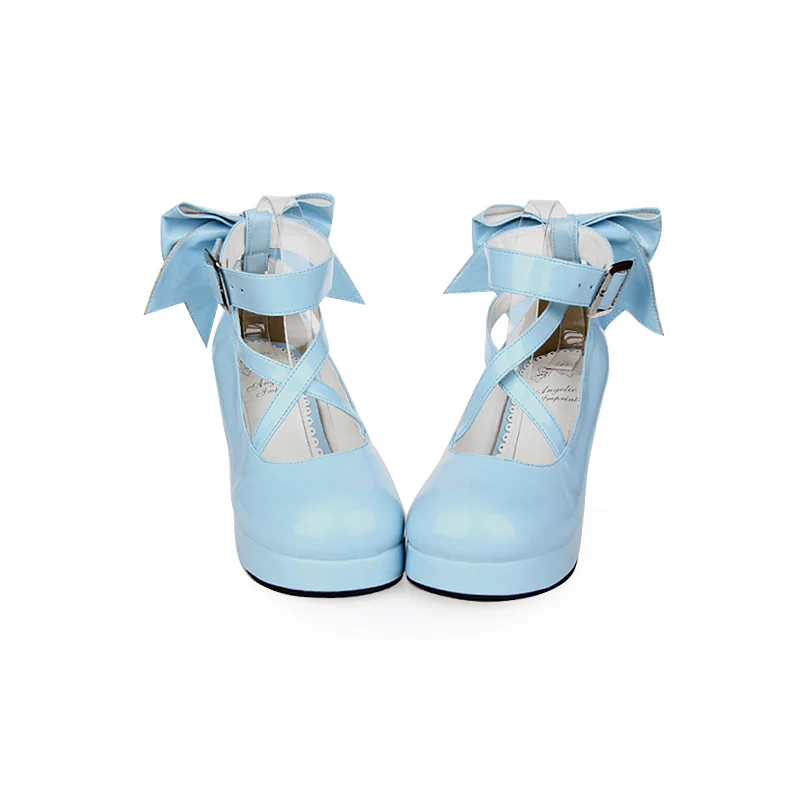 Angelic imprint - Elegant Lolita Shoes Princess Bowknot Lolita Heels Shoes - Image 12