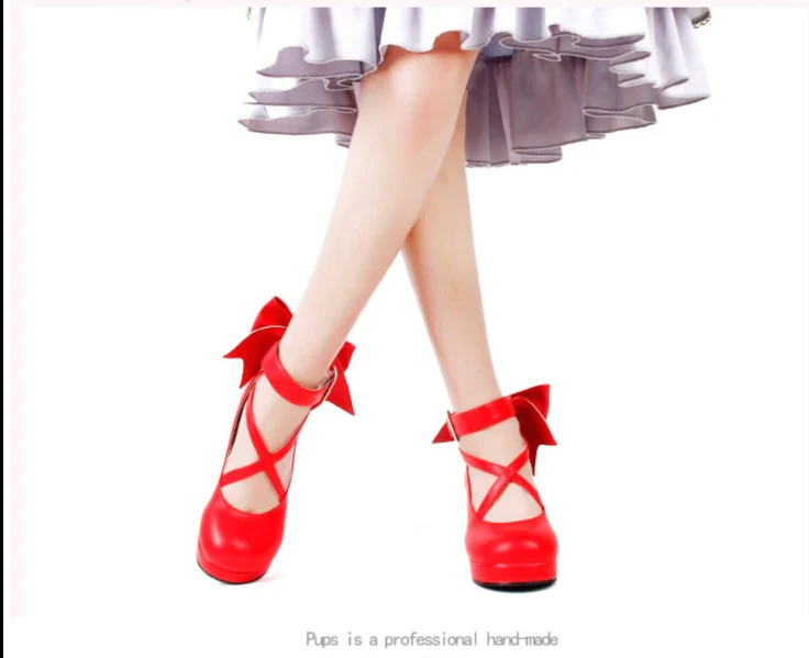 Angelic imprint - Elegant Lolita Shoes Princess Bowknot Lolita Heels Shoes - Image 15