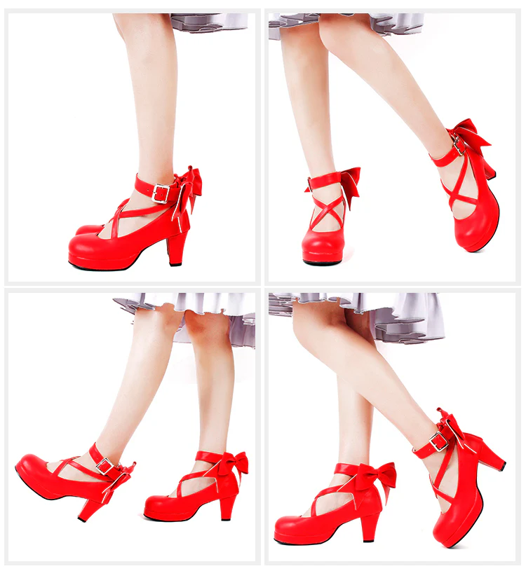 Angelic imprint - Elegant Lolita Shoes Princess Bowknot Lolita Heels Shoes - Image 19