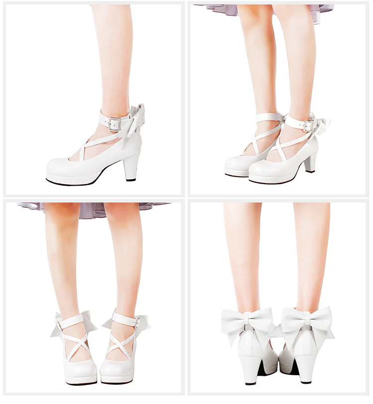 Angelic imprint - Elegant Lolita Shoes Princess Bowknot Lolita Heels Shoes - Image 27
