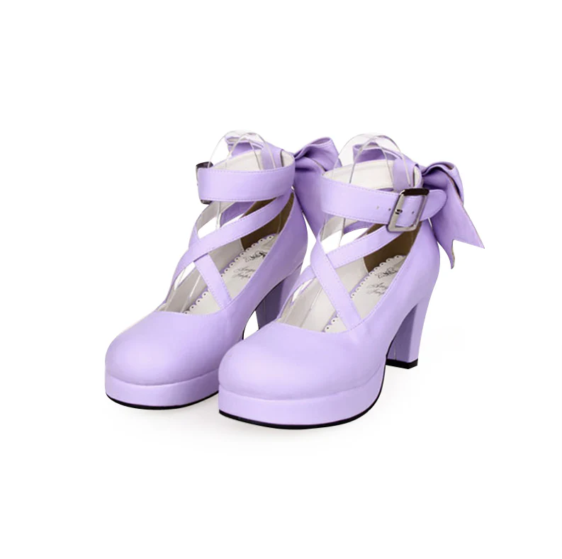 Angelic imprint - Elegant Lolita Shoes Princess Bowknot Lolita Heels Shoes - Image 3