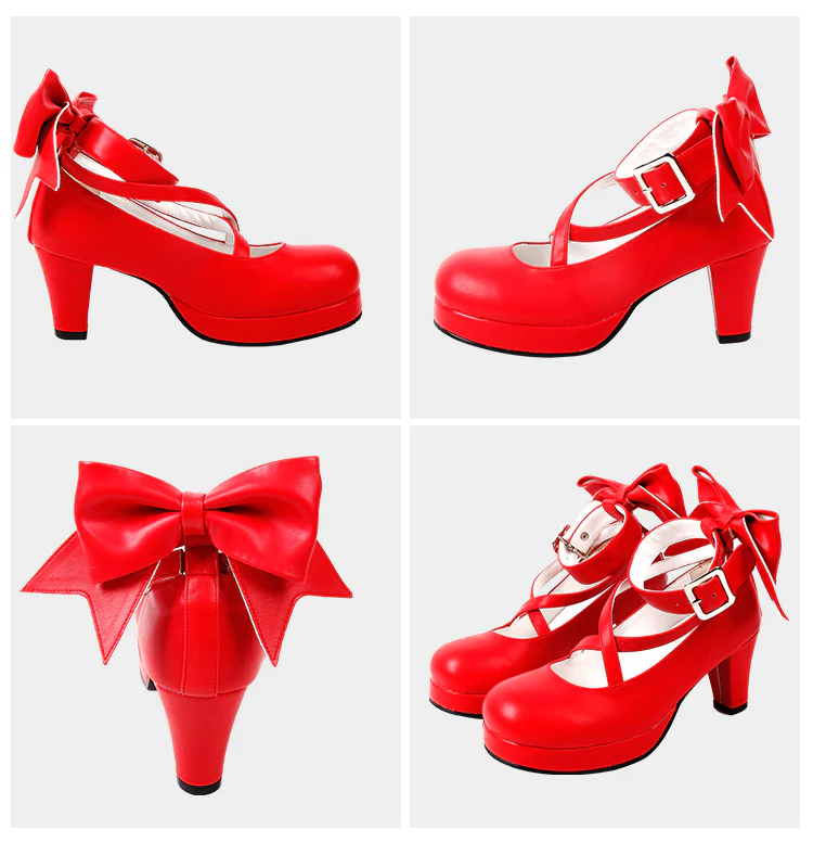 Angelic imprint - Elegant Lolita Shoes Princess Bowknot Lolita Heels Shoes - Image 30