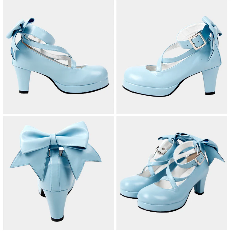 Angelic imprint - Elegant Lolita Shoes Princess Bowknot Lolita Heels Shoes - Image 31