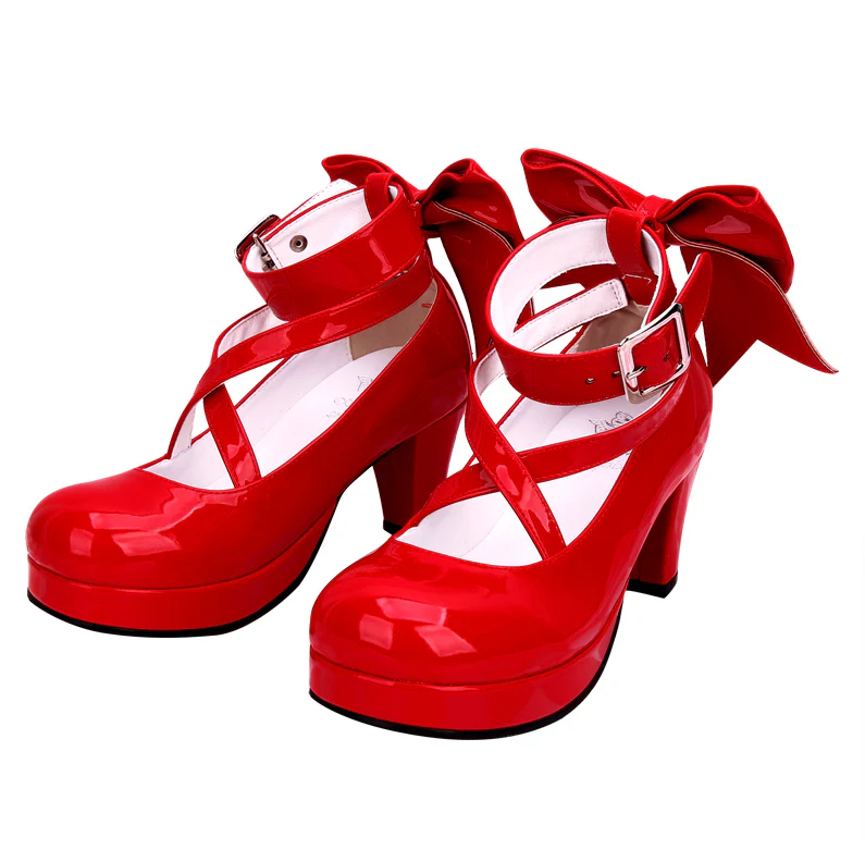 Angelic imprint - Elegant Lolita Shoes Princess Bowknot Lolita Heels Shoes - Image 6