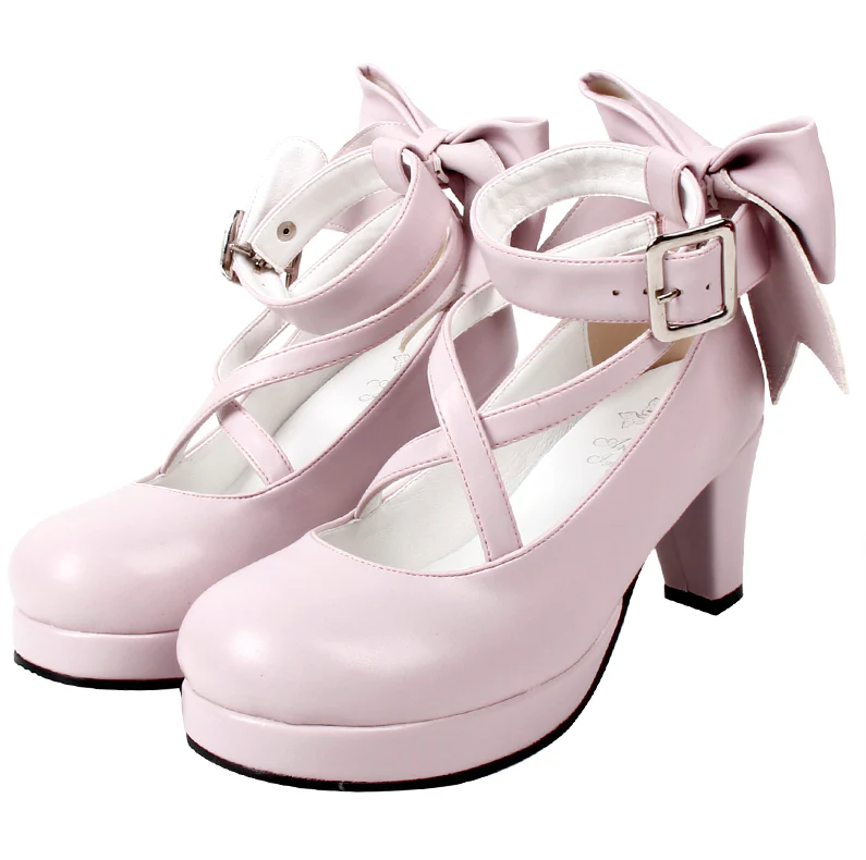 Angelic imprint - Elegant Lolita Shoes Princess Bowknot Lolita Heels Shoes - Image 9