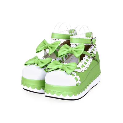 Angelic imprint - Multicolors Sweet Bow Lolita Platform Shoes - Image 10