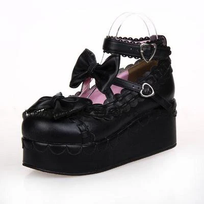 Angelic imprint - Multicolors Sweet Bow Lolita Platform Shoes - Image 11